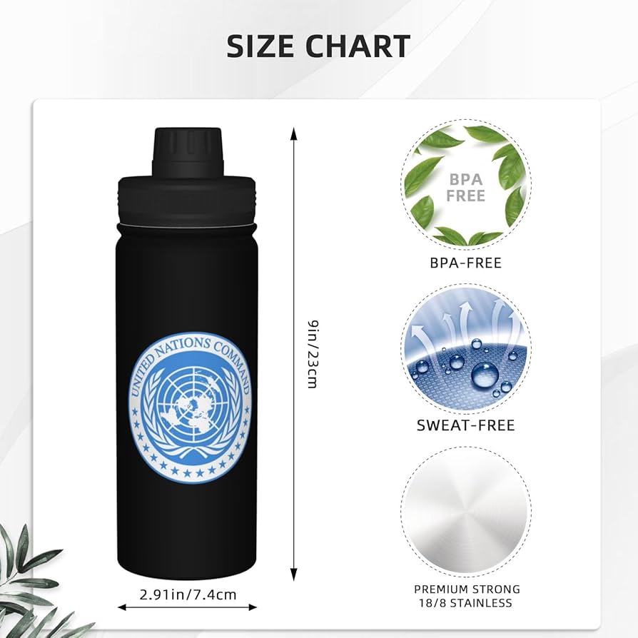 【限定品】Swell bottle 水筒　国連 united nations Amazon.com: QIZYOQA United Nations Command logo Water Bottle